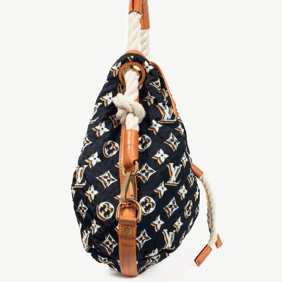 Louis Vuitton Bulles MM Navy Monogram Rope-Tassel Hobo Bag - Picture 3 of 14